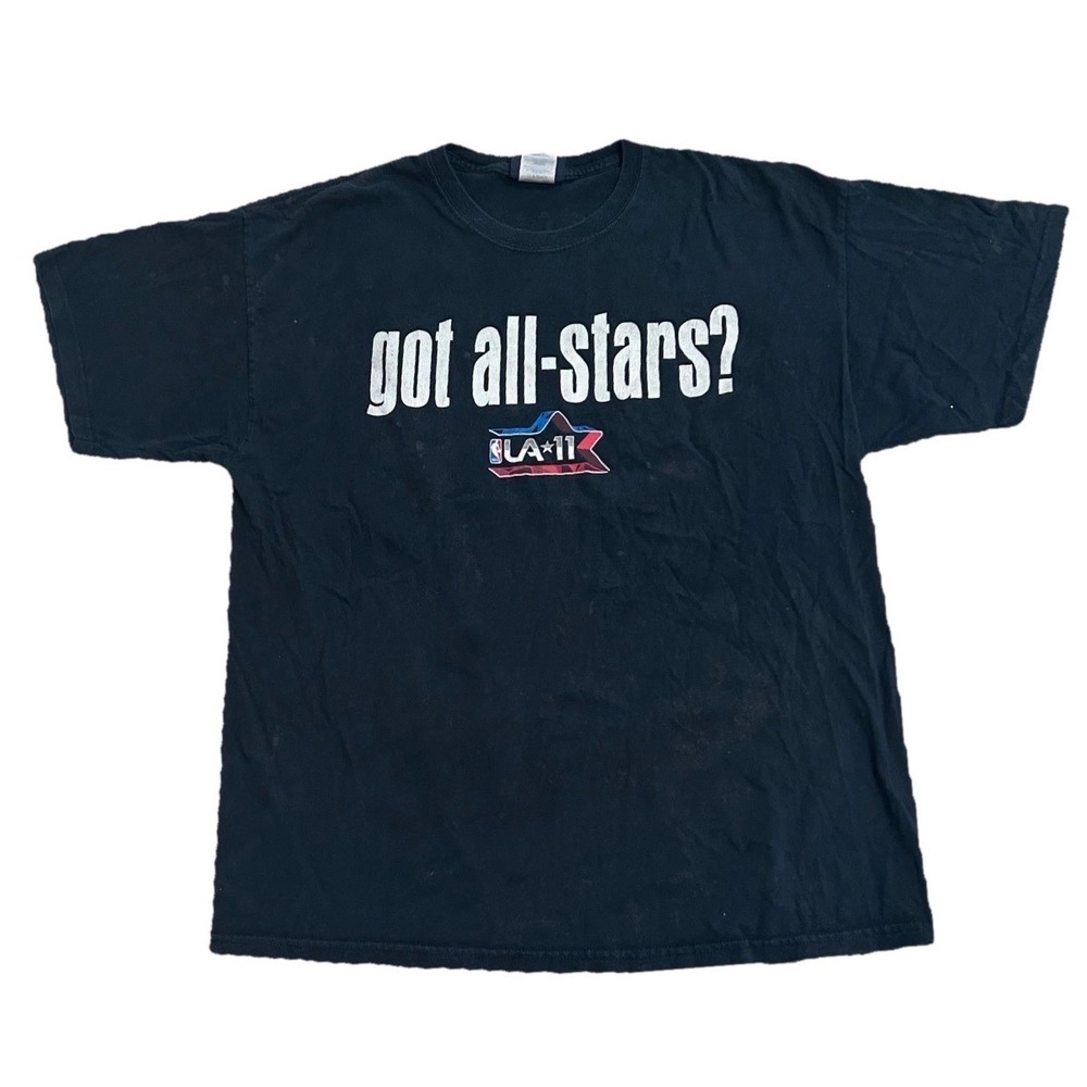 NBA 2011 All-Star Game Los Angeles T-Shirt Mens XL Black East West Roster Kobe